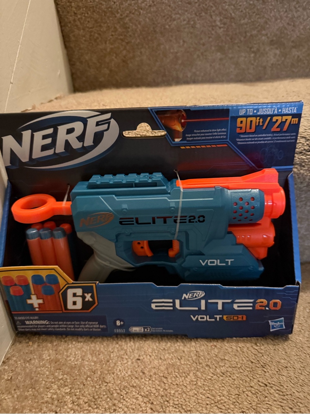 Nerf Elite 2.0 Volt SD-1 Blue and Orange Dart Blaster